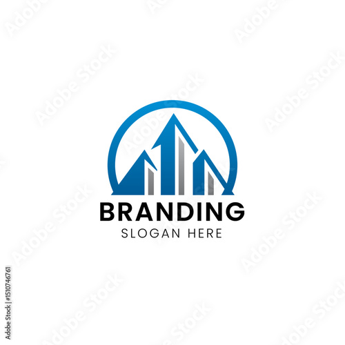 Real estate iconic symbolic home and building combined logo