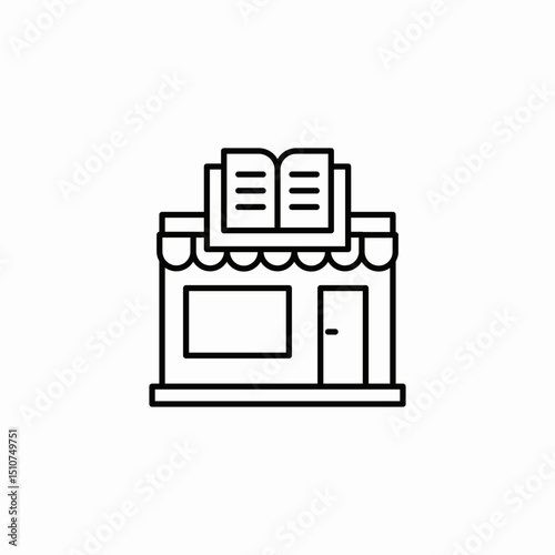 book store icon sign vector