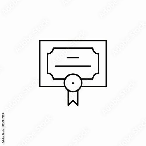 certificate diploma icon sign vector