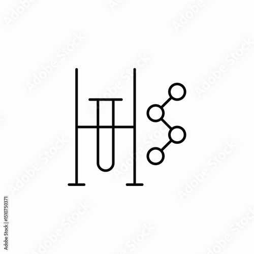 chemical reaction tube icon sign vector