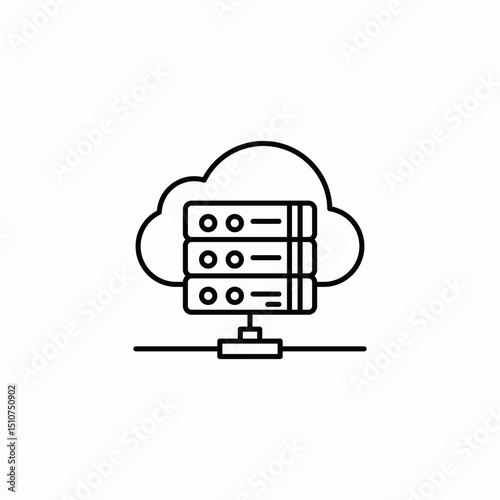 cloud servers icon sign vector