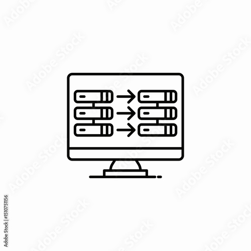data mapping icon sign vector