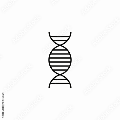 dna structure icon sign vector