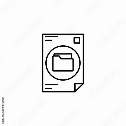 document folder icon sign vector