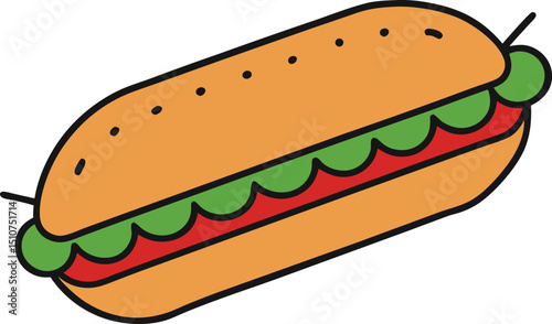 Delicious Hot Dog Illustration A Tasty Treat for Your Design Projects