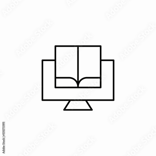 electronic book icon sign vector