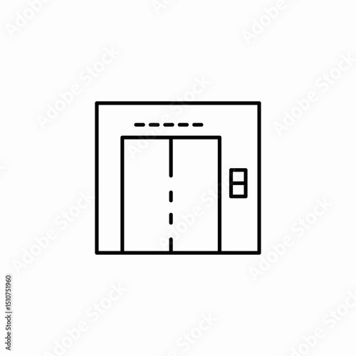elevator lift icon sign vector