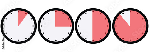 Timer and Clock Symbol Set – Minimal Watch, Time Tracker, and Countdown Icons