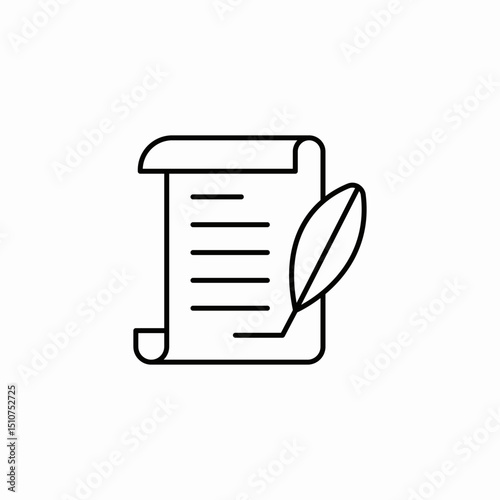 history poetry icon sign vector