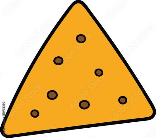 nachos icon clipart vector on transparent background
