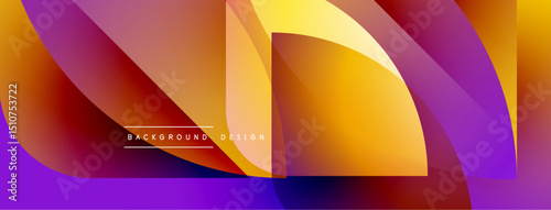 Abstract dynamic shapes, vibrant colors blend smoothly. Gradient transitions create modern visual impact. Background design element.