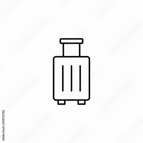 luggage suitcase icon sign vector