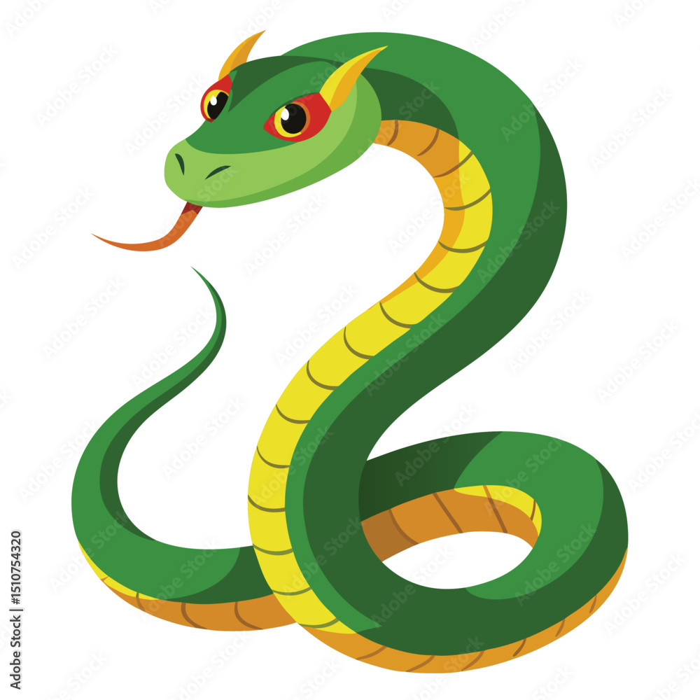 Fototapeta premium paithon vector image on white background