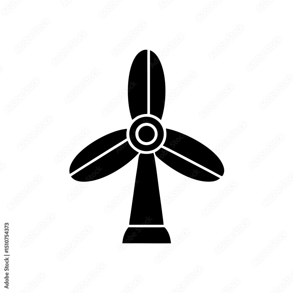 creative details Outline silhouette wind turbine icon vector illustration creative details Outline silhouette wind turbine icon vector illustration