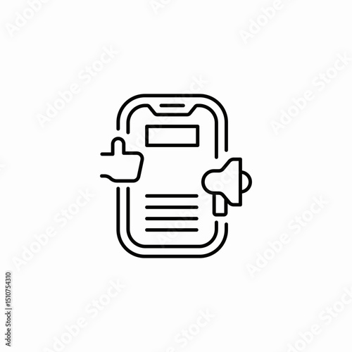 mobile ad approval icon sign vector