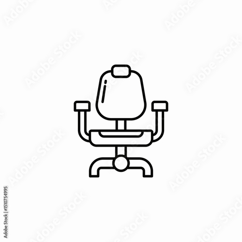 office chair icon sign vector