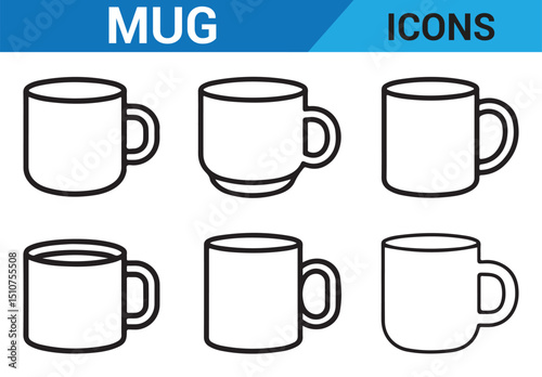 Hand-drawn Mug Sketch – Minimalist Coffee Cup with Steam Lines