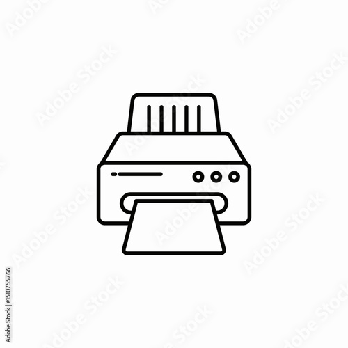 printer machine icon sign vector