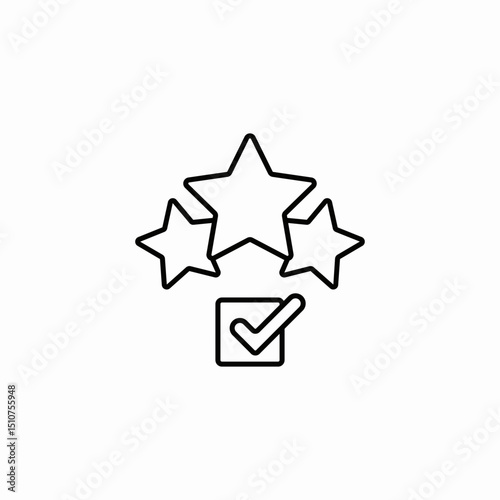rating checked icon sign vector