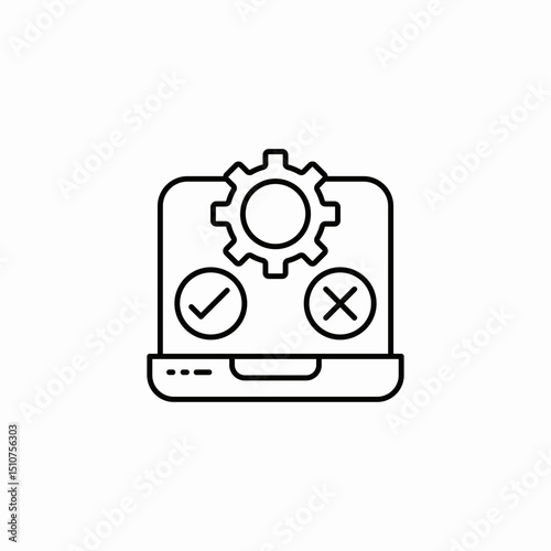 setting check icon sign vector