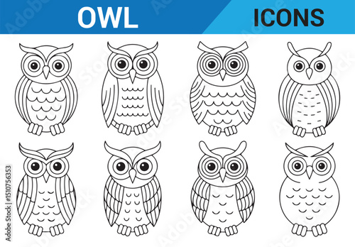 Artistic Owl Sketch – Perched on Branch, Line Art Illustration