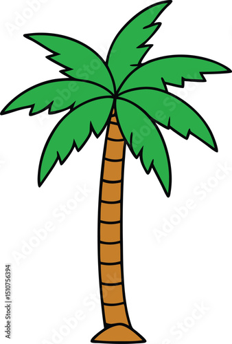 Cartoon Tree Stump Illustration Nature's Rustic Charm in Simple Design