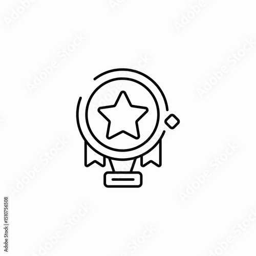 star medal icon sign vector