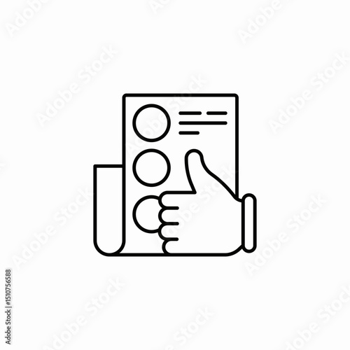 survey approval icon sign vector