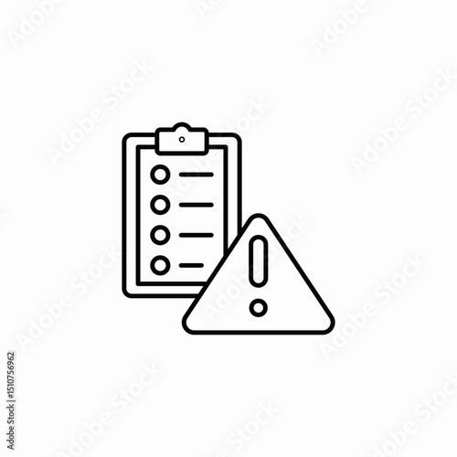 task list attention icon sign vector