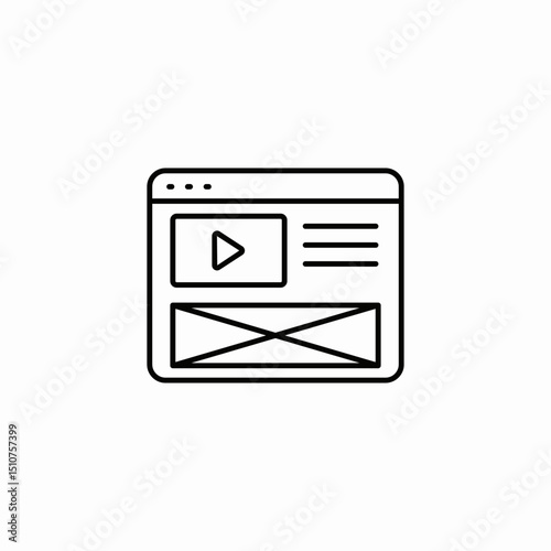 video media content icon sign vector