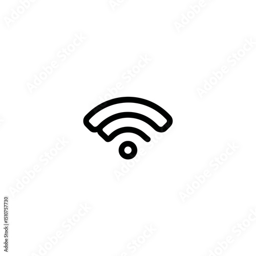 Wireless signal icon emits network connection symbol isolated