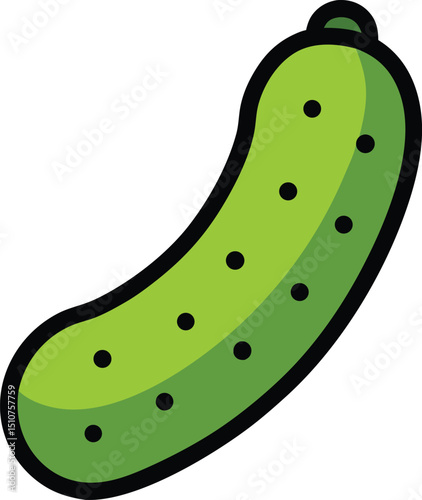 slices pickle icon clipart vector on transparent background