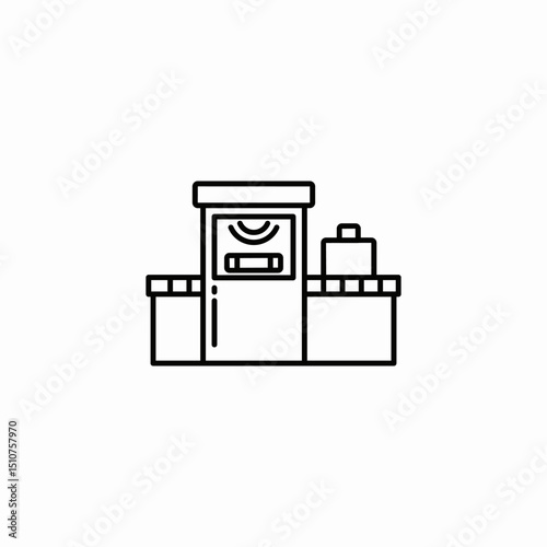 x ray scanner icon sign vector