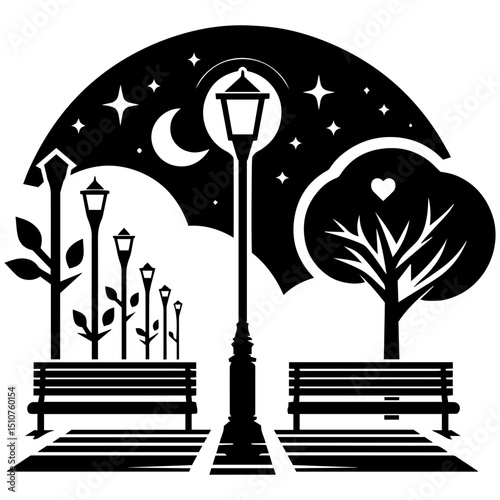 The poetic charm of love surrounded by peaceful city landscapes