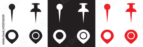 Location icon .  Map pointer pin sign  icon . place address navigation locator icon. Vector for websites, mobile interfaces, presentations, banner, visual branding etc. Vector illustration. EPS 10