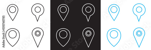 Location icon .  Map pointer pin sign  icon . place address navigation locator icon. Vector for websites, mobile interfaces, presentations, banner, visual branding etc. Vector illustration. EPS 10