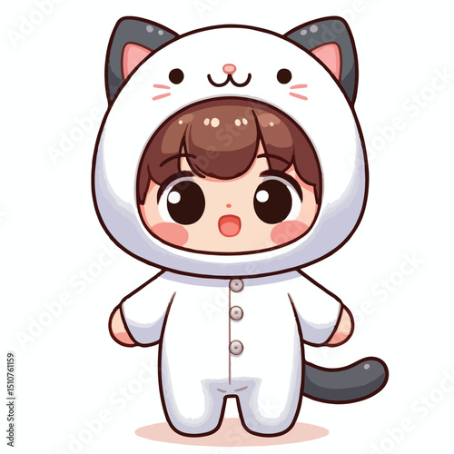 children wearing cat costumes
