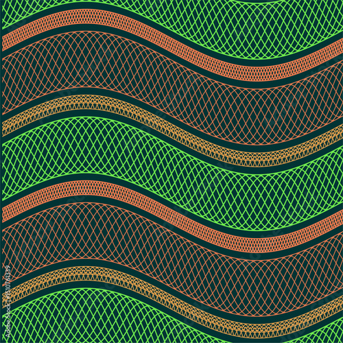 Seamless wavy guilloche pattern fragment.
