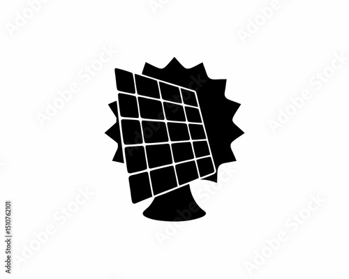 creative details solar panel icon vector illustration	