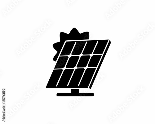 creative details solar panel icon vector illustration	