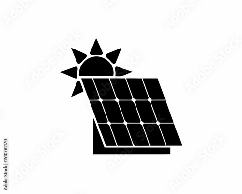 creative details solar panel icon vector illustration	