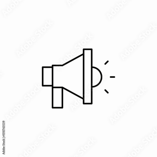 megaphone announcement icon sign vector