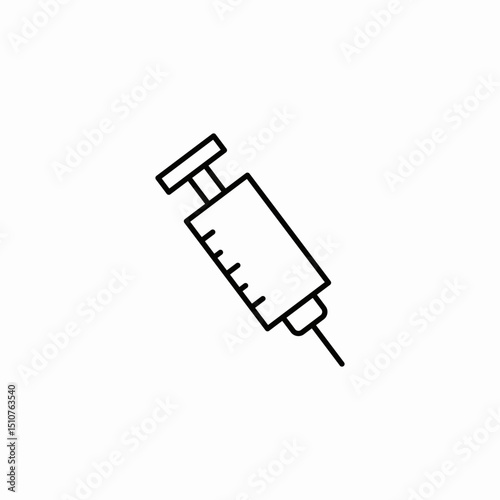 medical syringe icon sign vector