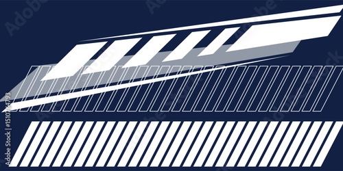Wrap Design For Car vectors. Sports stripes, car stickers black color. Racing decals for tuning.