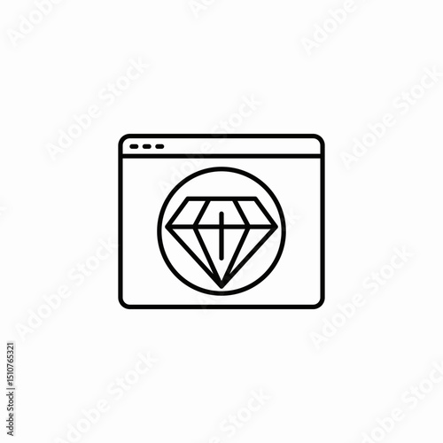 premium page icon sign vector