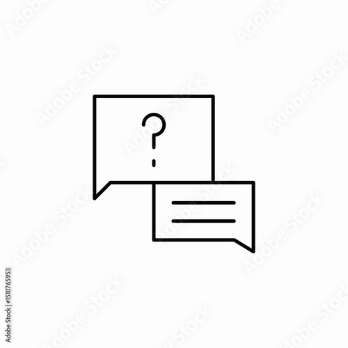q&a text box icon sign vector