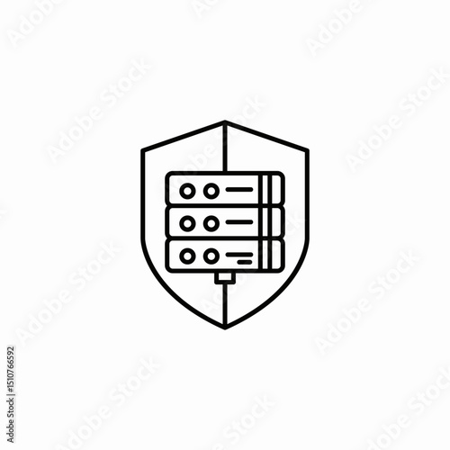 server protection icon sign vector