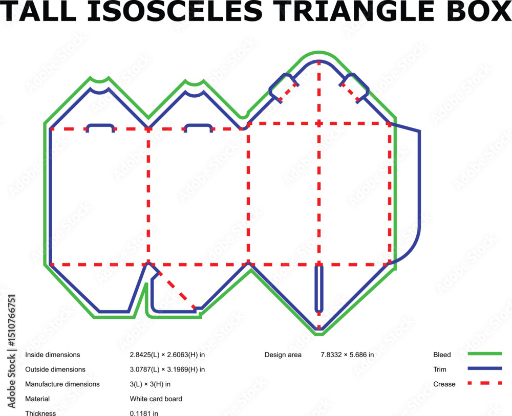 Plakát Professional Technical Design Template for Triangular Packaging ...