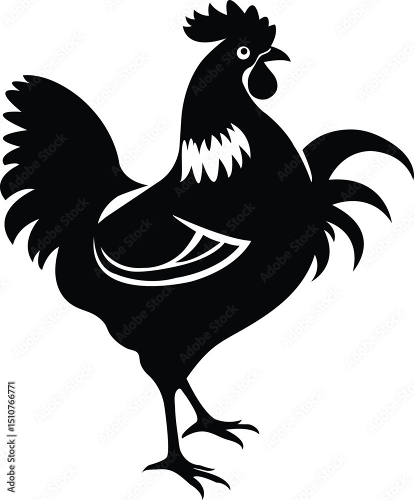 Fototapeta premium rooster isolated on white background