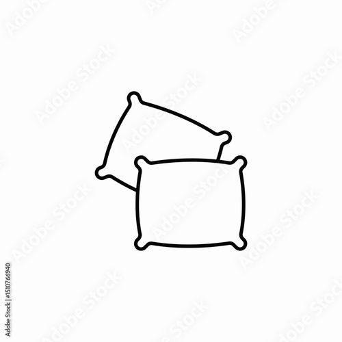 soft pillows icon sign vector